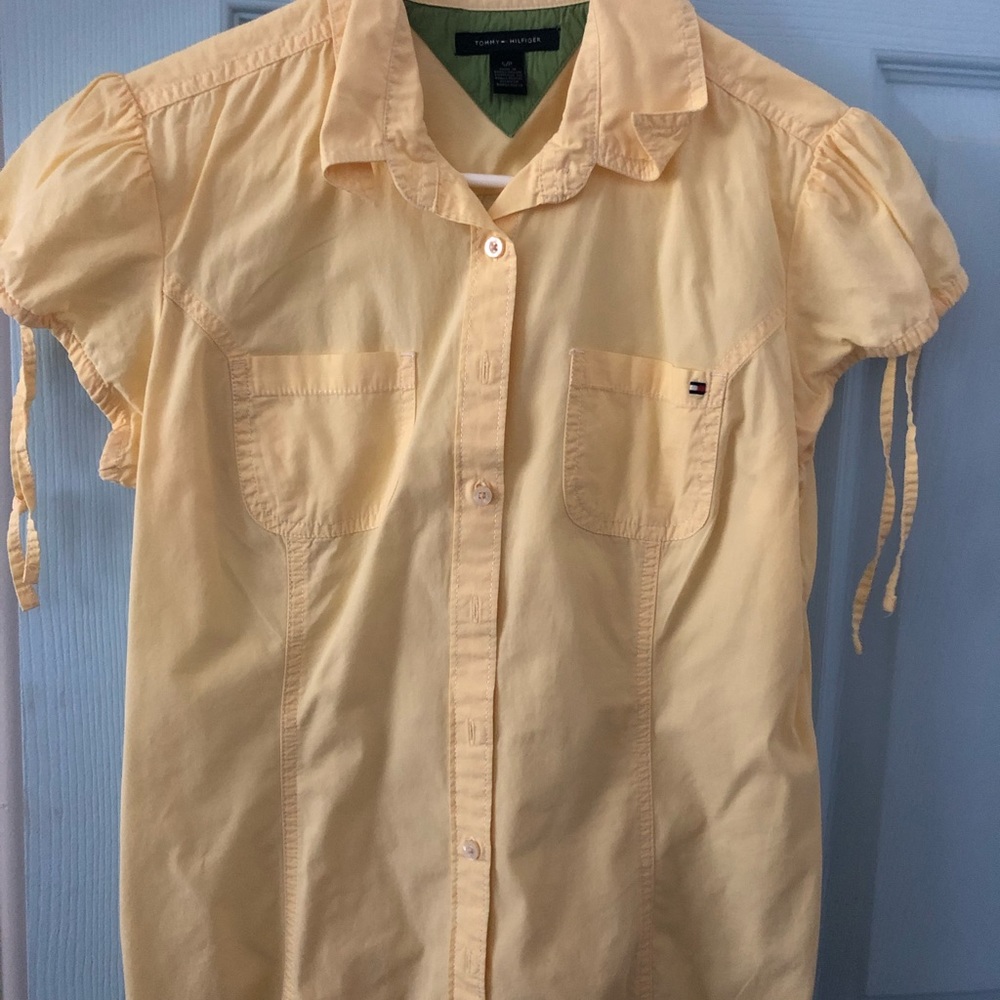 Tommy and Hilfiger yellow blouse